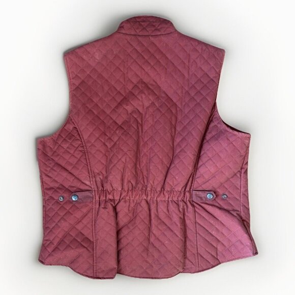 Outback Trading Company Women's Oilskin Quilted Vest Rust Size 2X Waterproof - Picture 2 of 12
